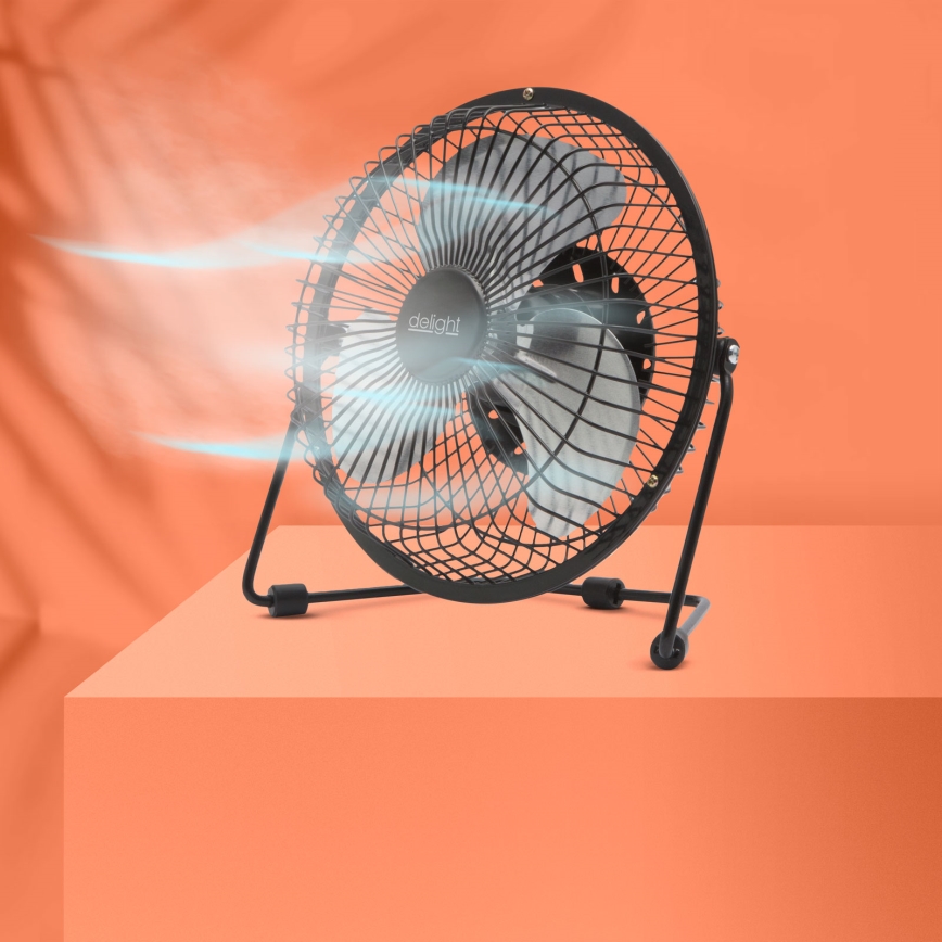 Stolni USB ventilator 1,75 W/5 V, promjer 18 cm, crne boje