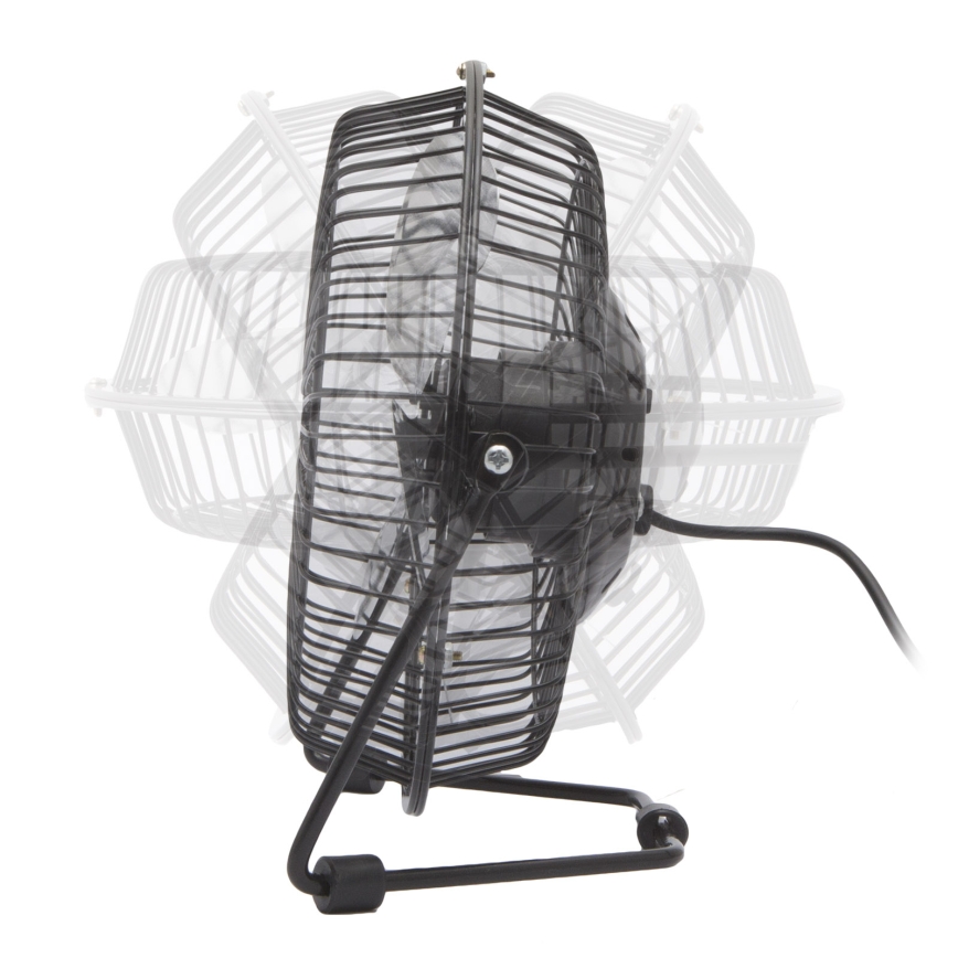 Stolni USB ventilator 1,75 W/5 V, promjer 18 cm, crne boje