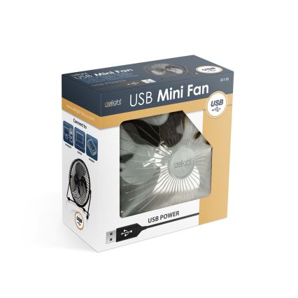 Stolni USB ventilator 1,75 W/5 V, promjer 18 cm, crne boje
