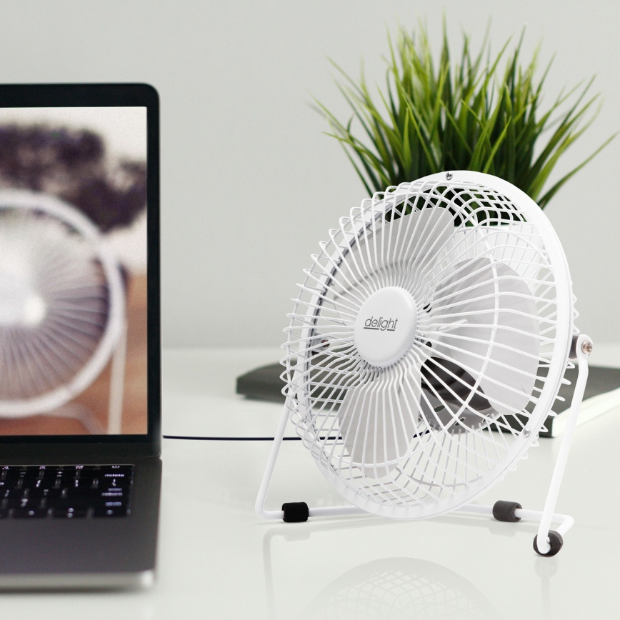 Stolni ventilator 1,75W/5V USB Ø 18 cm bijeli