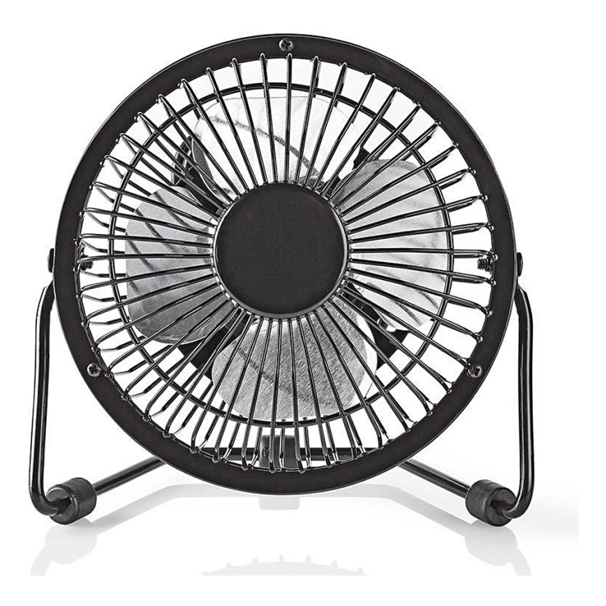 Stolni ventilator 3W/USB 10 cm crne boje