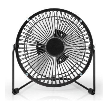 Stolni ventilator 3W/USB 15 cm crna