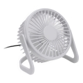 Stolni ventilator USB promjera 15 cm bijeli