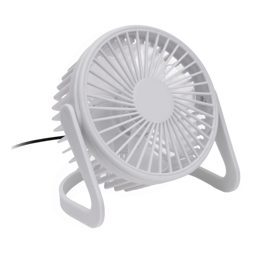 Stolni ventilator USB promjera 15 cm bijeli