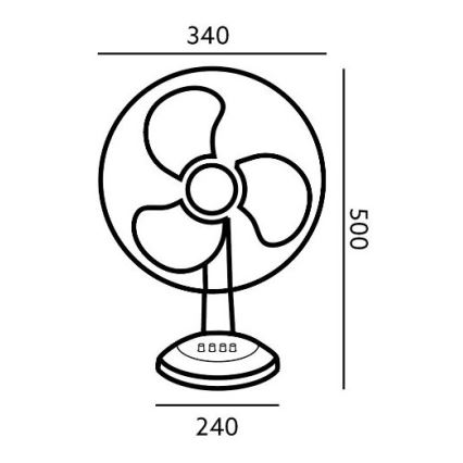 Stolni ventilator VIENTO 40W/230V bijela