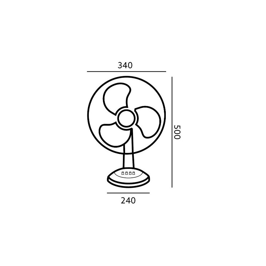 Stolni ventilator VIENTO 40W/230V bijela