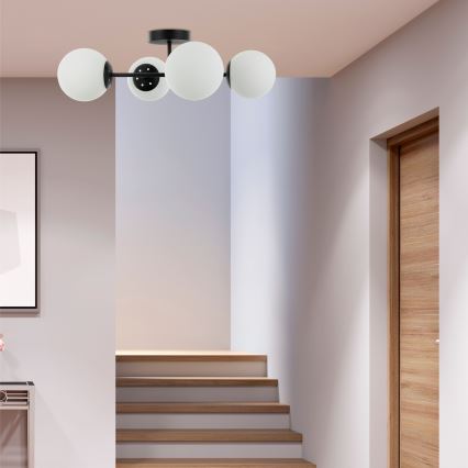Stropna lampa MADDIE 4xE14/5W/230V crna