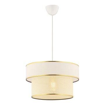 Stropna lampa na užetu ERO 1xE27/60W/230V kremasta/zlatna