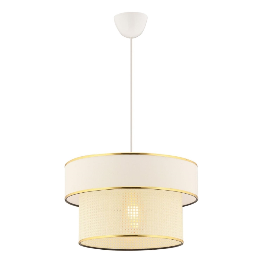 Stropna lampa na užetu ERO 1xE27/60W/230V kremasta/zlatna