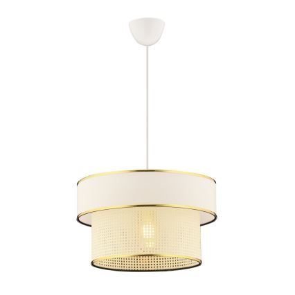 Stropna lampa na užetu ERO 1xE27/60W/230V kremasta/zlatna