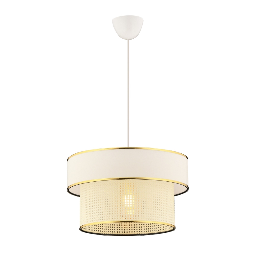 Stropna lampa na užetu ERO 1xE27/60W/230V kremasta/zlatna