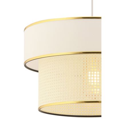 Stropna lampa na užetu ERO 1xE27/60W/230V kremasta/zlatna