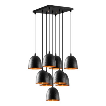 Stropna lampa TATTOO 9xE27/40W/230V crna