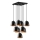 Stropna lampa TATTOO 9xE27/40W/230V crna