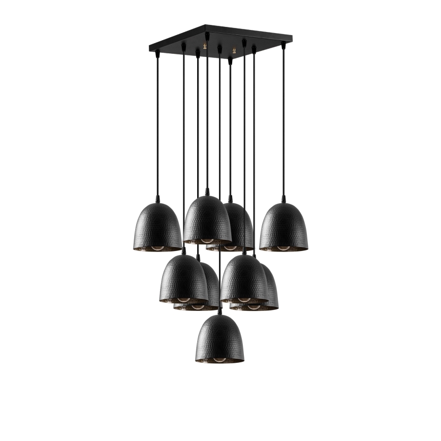 Stropna lampa TATTOO 9xE27/40W/230V crna