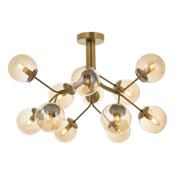 Stropna lampa VARANA 12xE14/40W/230V brončana