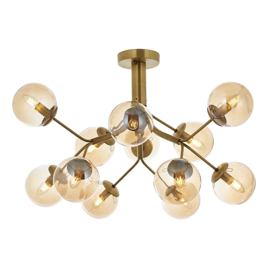 Stropna lampa VARANA 12xE14/40W/230V brončana
