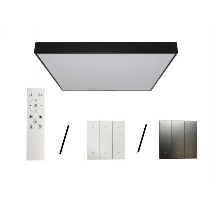 Stropna LED svjetiljka LED/480W/230V 3000/4000/6500K 120x120 cm crna