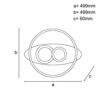 Stropna LED svjetiljka s prigušivanjem LED/105W/230V 3000-6500K + daljinski upravljač