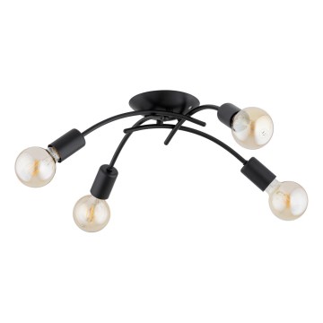 Stropna plafonjera TORIZO 4xE27/15W/230V crna