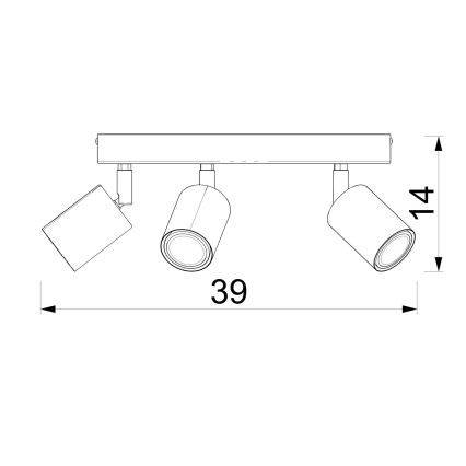Stropna reflektorska svjetiljka FUN 5xGU10/8W/230V bijela