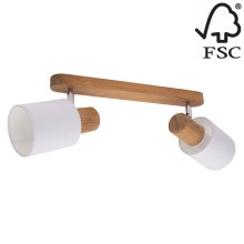 Stropna reflektorska svjetiljka TRENDY 2xE27/15W/230V bor – FSC certificirano