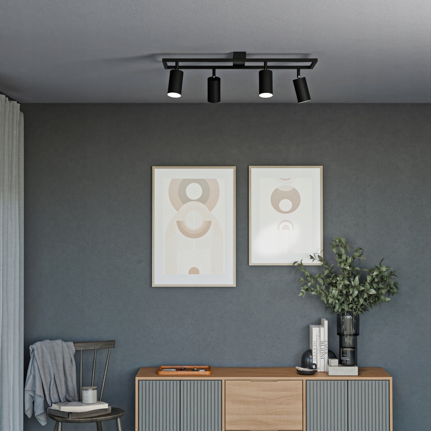 Stropna spot svjetiljka 4xGU10/30W/230V crna