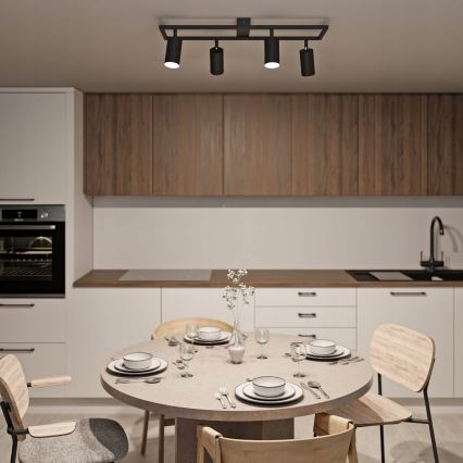 Stropna spot svjetiljka 4xGU10/30W/230V crna