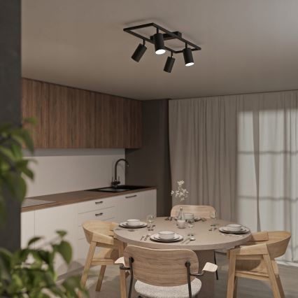 Stropna spot svjetiljka 4xGU10/30W/230V crna