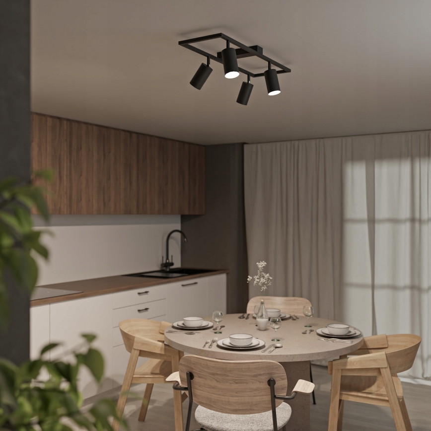 Stropna spot svjetiljka 4xGU10/30W/230V crna