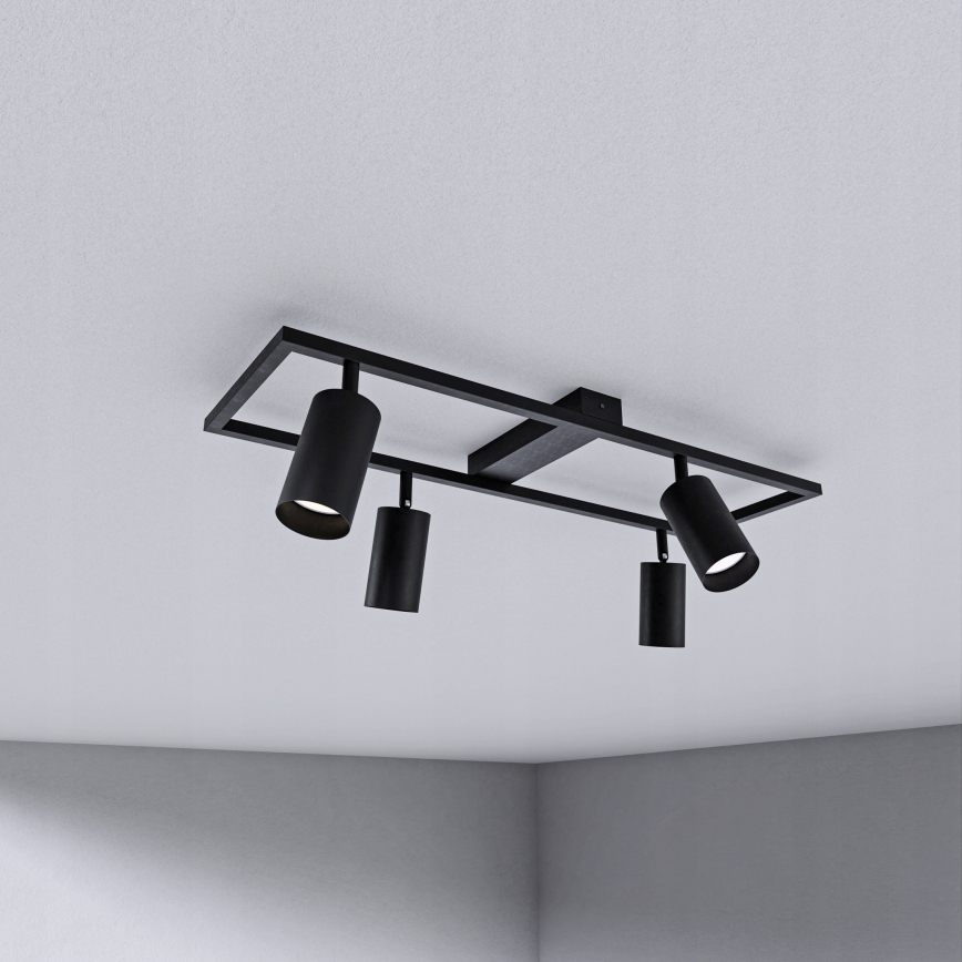 Stropna spot svjetiljka 4xGU10/30W/230V crna