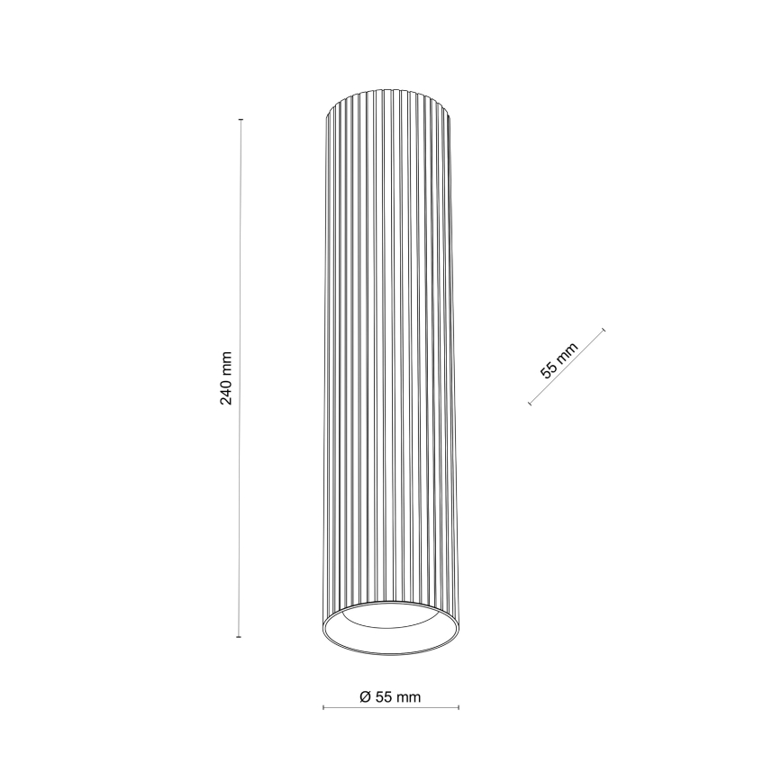 Stropna spot svjetiljka TUNE L 1xGU10/10W/230V 24 cm smeđa