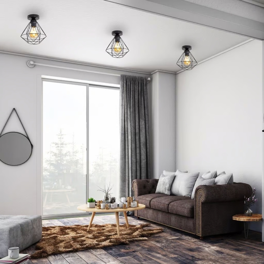 Stropna svjetiljka 1xE27/40W/230V crna