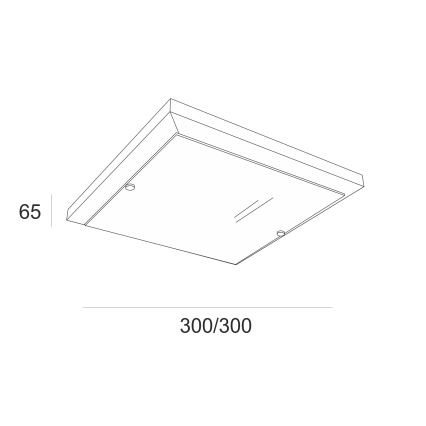 Stropna svjetiljka 1xE27/60W/230V bor - FSC certificirano