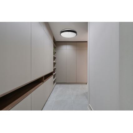 Stropna svjetiljka 2xE27/40W/230V promjer 29,5 cm crna
