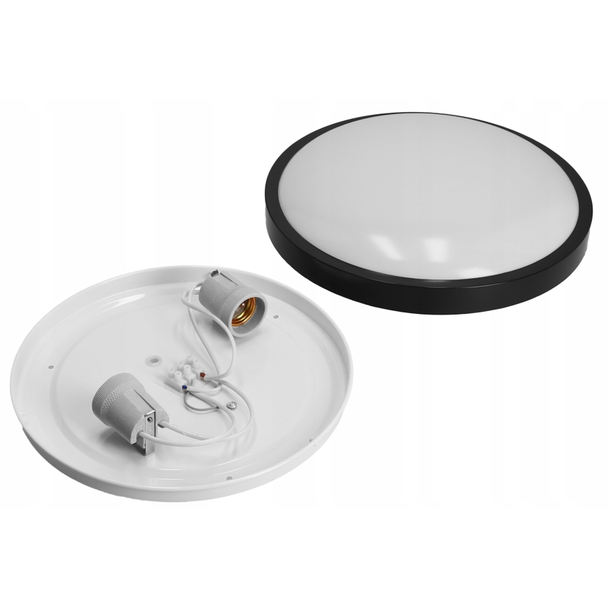 Stropna svjetiljka 2xE27/40W/230V promjer 29,5 cm crna