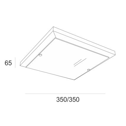 Stropna svjetiljka 2xE27/60W/230V bor - FSC certificirano