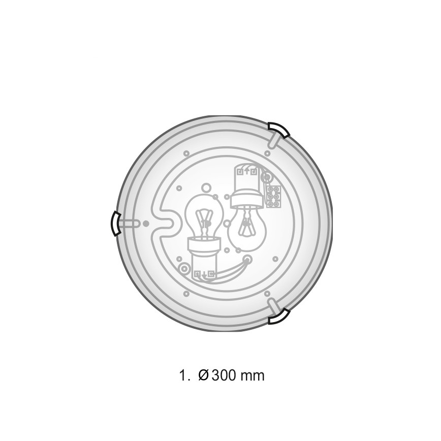 Stropna svjetiljka 2xE27/60W/230V