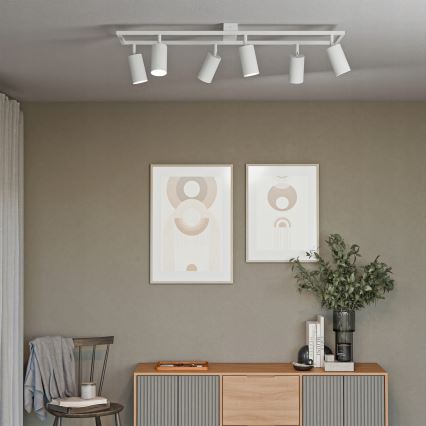 Stropna svjetiljka 6x GU10/30W/230V, bijela