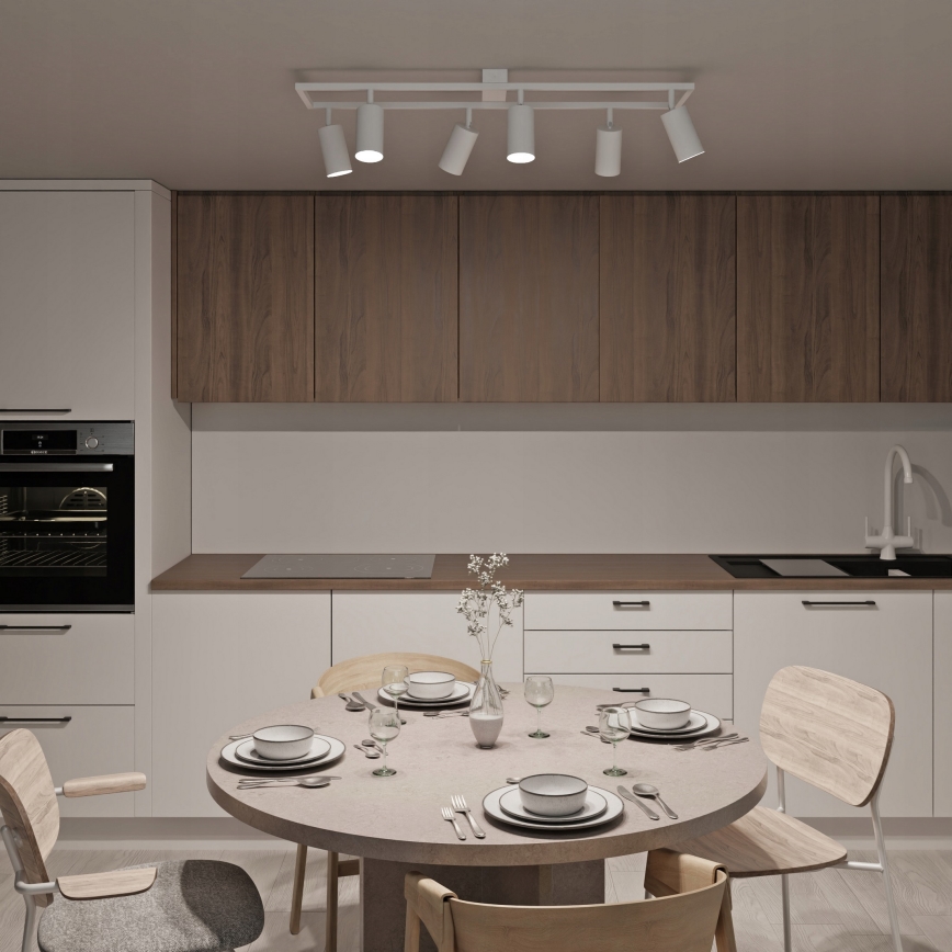 Stropna svjetiljka 6x GU10/30W/230V, bijela