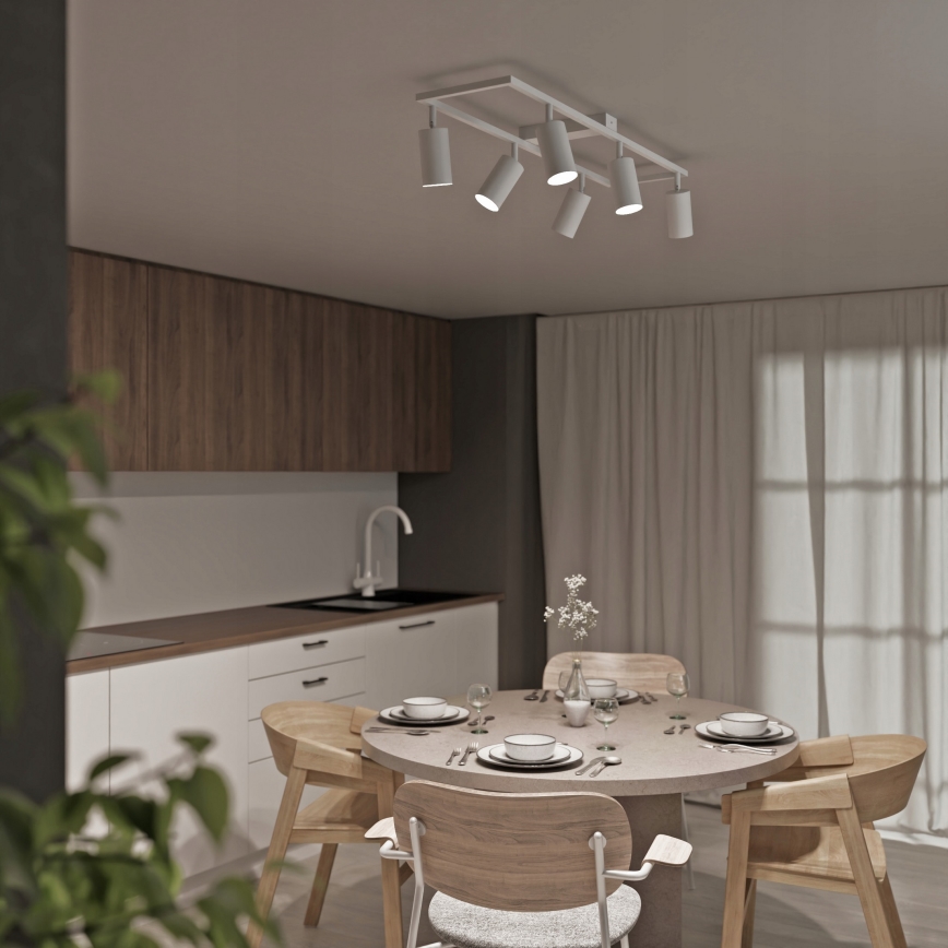 Stropna svjetiljka 6x GU10/30W/230V, bijela