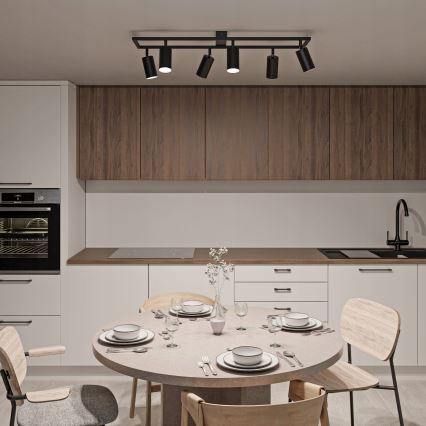 Stropna svjetiljka 6xGU10/30W/230V crna