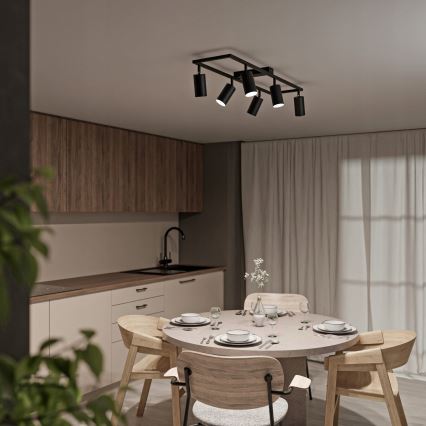 Stropna svjetiljka 6xGU10/30W/230V crna