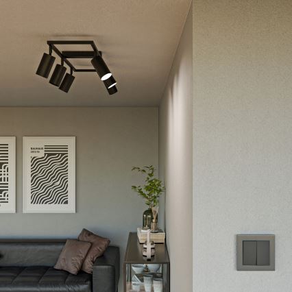 Stropna svjetiljka 6xGU10/30W/230V crna