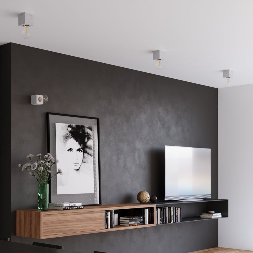 Stropna svjetiljka ABEL 1xE27/60W/230V beton