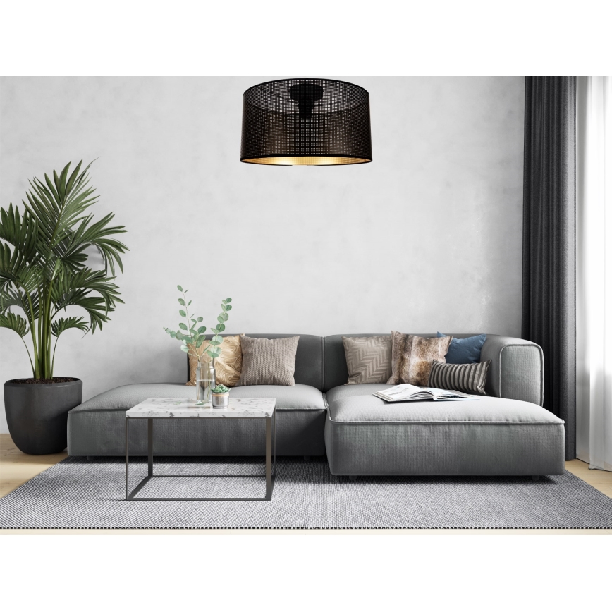 Stropna svjetiljka ALDO 1xE27/60W/230V pr. 40 cm crna