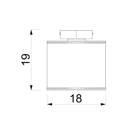 Stropna svjetiljka ARDEN 1xE27/15W/230V, promjer 18 cm, crna