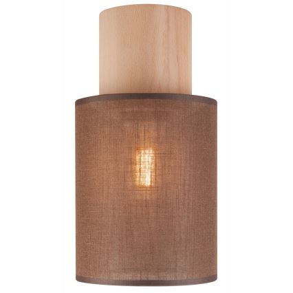 Stropna svjetiljka ARI 1xE27/60W/230V pr. 16 cm smeđa bukva