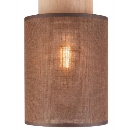 Stropna svjetiljka ARI 1xE27/60W/230V pr. 16 cm smeđa bukva