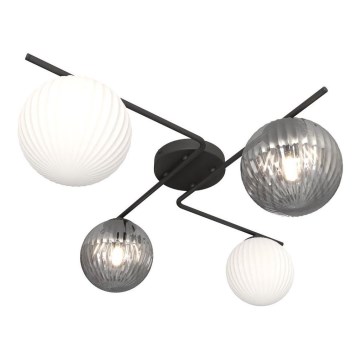 Stropna svjetiljka AZURA 4xE14/10W/230V crna/siva/bijela